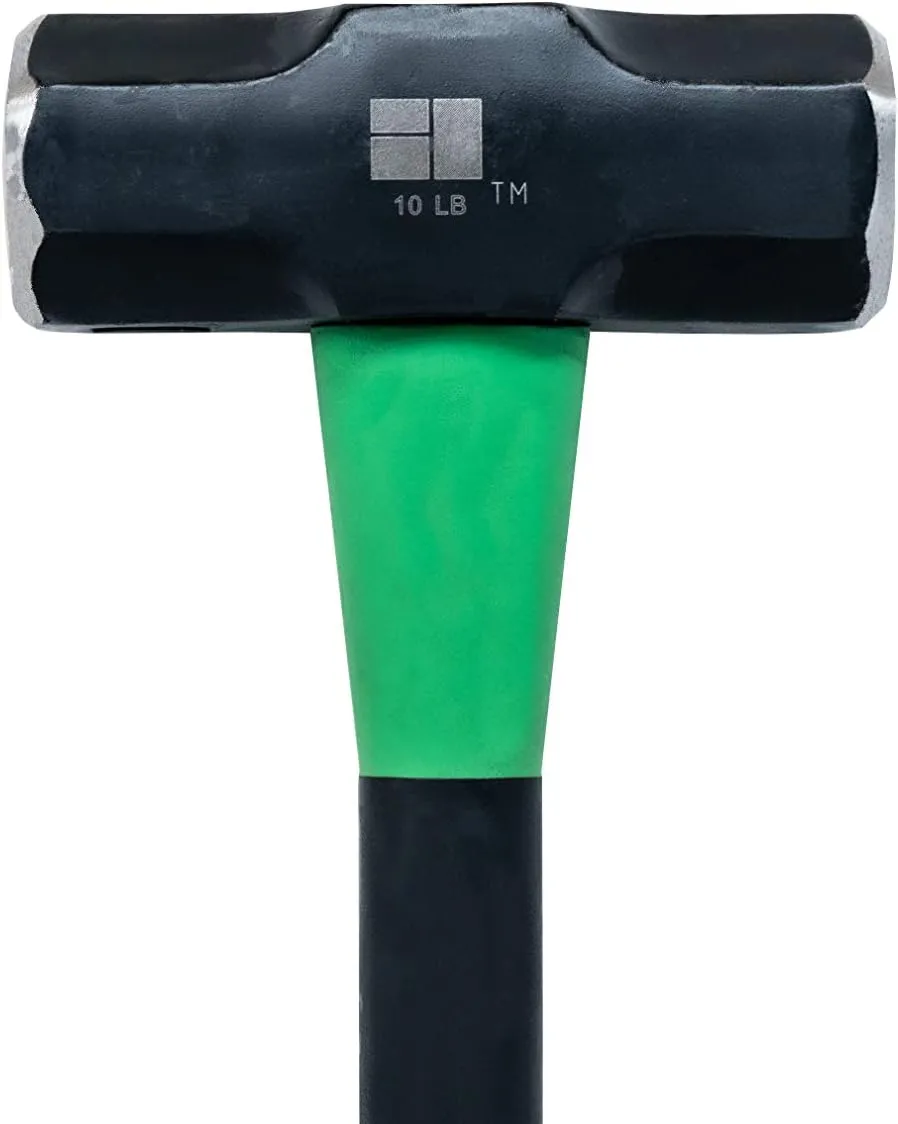 Hooyman Sledge and Club Hammer with Heavy Duty Construction, Ergonomic No-Slip H-Grip Handle, Fiberglass Core, High Strength Steel for Construction, Gardening, Land Management, Yard Work, and Outdoors