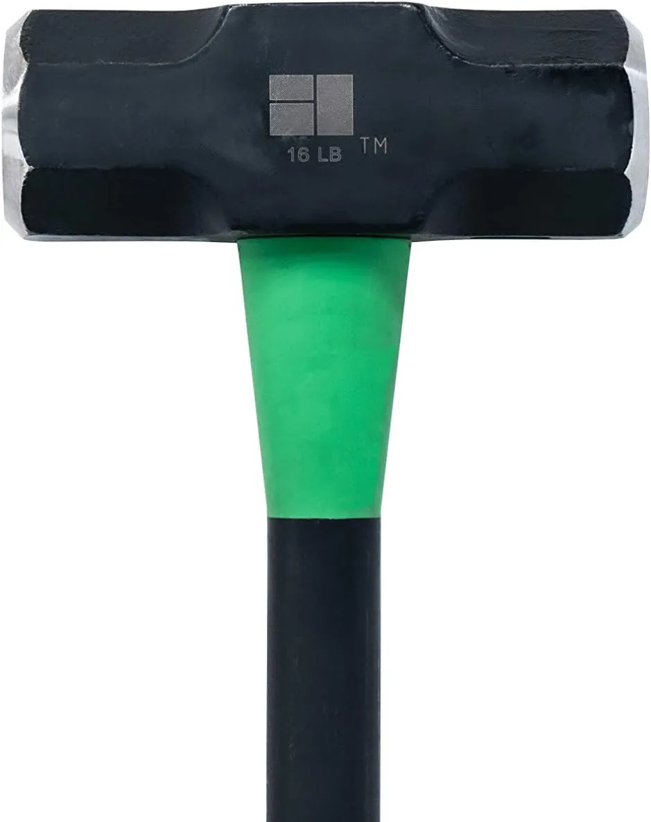 Hooyman Sledge and Club Hammer with Heavy Duty Construction, Ergonomic No-Slip H-Grip Handle, Fiberglass Core, High Strength Steel for Construction, Gardening, Land Management, Yard Work, and Outdoors