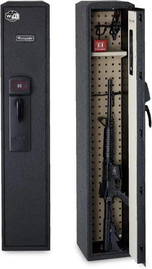 Hornady Rapid Safe Compact Ready Vault with WiFi - Safely Keep Tabs on Your Safe with Your Smartphone - RFID Technology for Touch Free Access & Heavy-Duty Steel Housing to Protect Valuables, 98196WIFI