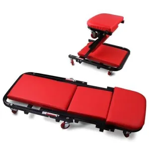 HORUSDY 100cm Z Creeper Seat - Foldable Rolling Stool Mechanic Chair for Workshop Garage