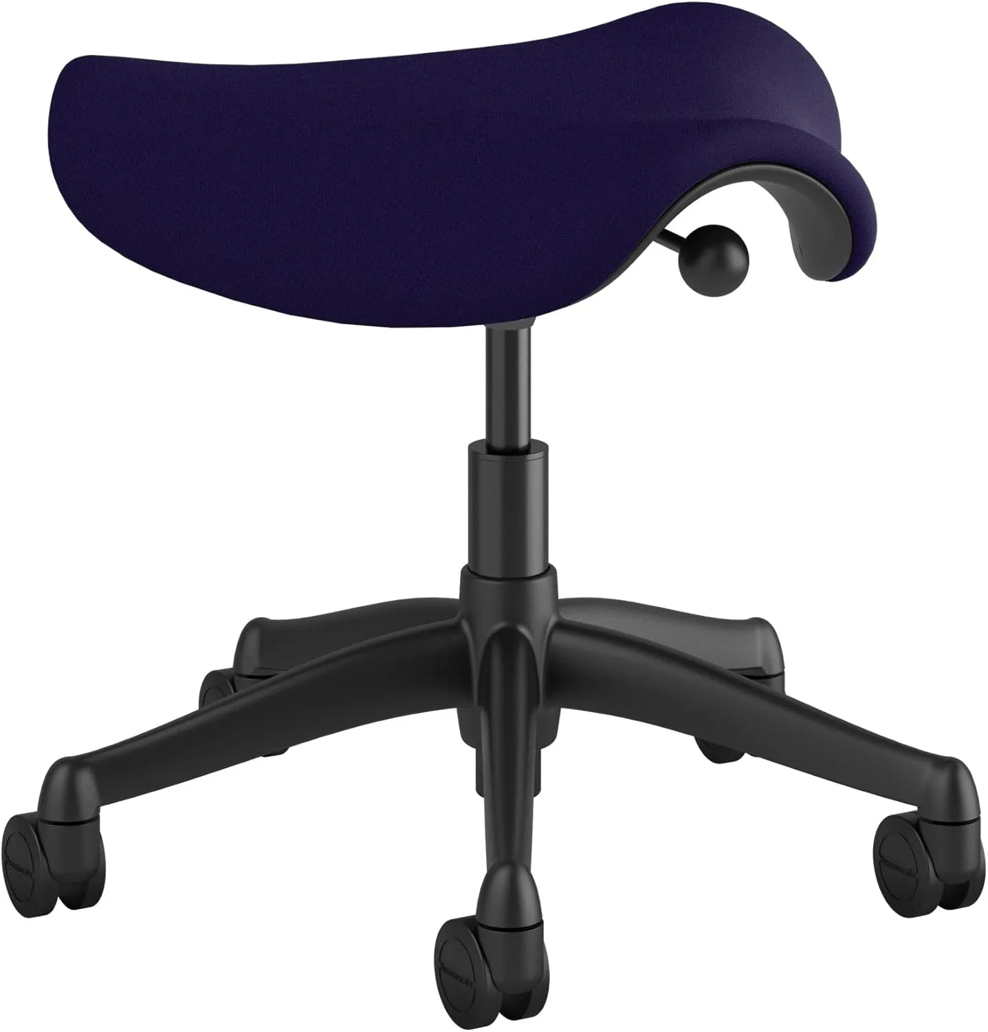 Humanscale Freedom Saddle Stool Seat Chair F300 - Graphite Frame Deep Violet Corde 4 Textile F300GCF62 - Soft Hard Floor Casters