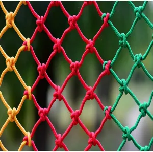 HXRW Rope Net Colorful Climbing Net Child Protection Net Climbing Cargo Net Truck Trailer Cargo Safety Protection Playground Sets for Backyards (Size : 2 * 2m(6.6 * 6.6ft))