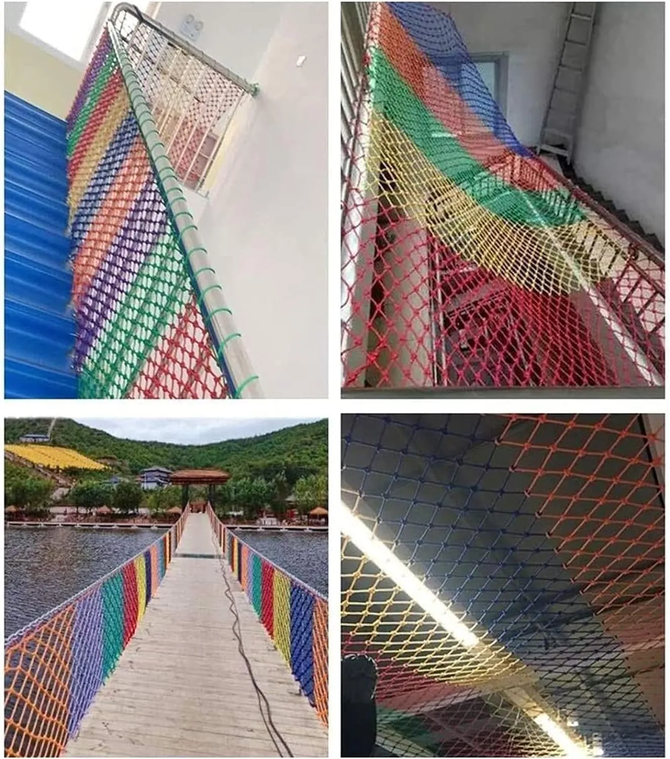 HXRW Rope Net Colorful Climbing Net Child Protection Net Climbing Cargo Net Truck Trailer Cargo Safety Protection Playground Sets for Backyards (Size : 2 * 2m(6.6 * 6.6ft))
