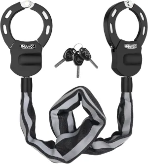 IMAYCC Mini Scooter Lock, Electric Scooter Locks Anti Theft, Portability Lock for E Scooter, Bike Locks Heavy Duty, Security Chain Lock for Segway Ninebot Xiaomi NIU and Other Scooter Lock