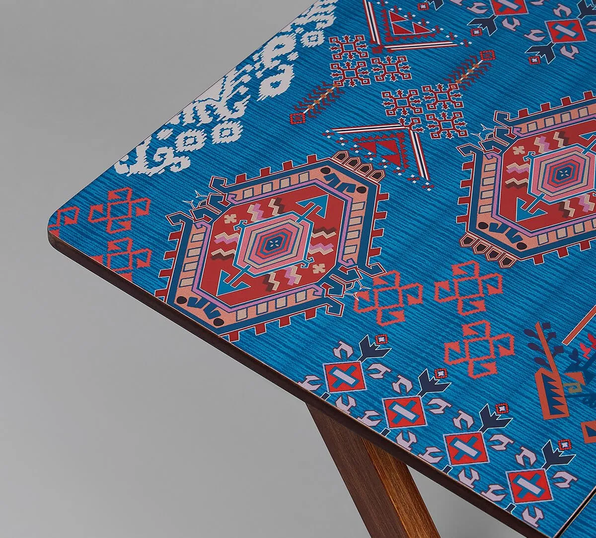 India Circus by Krsnaa Mehta Animalia Creations Wooden Stool End Table for Living Room, Bedroom,Small Space Furniture | Multi-Purpose Nightstand Coffee Folding Portable Sofa Bed Side Table