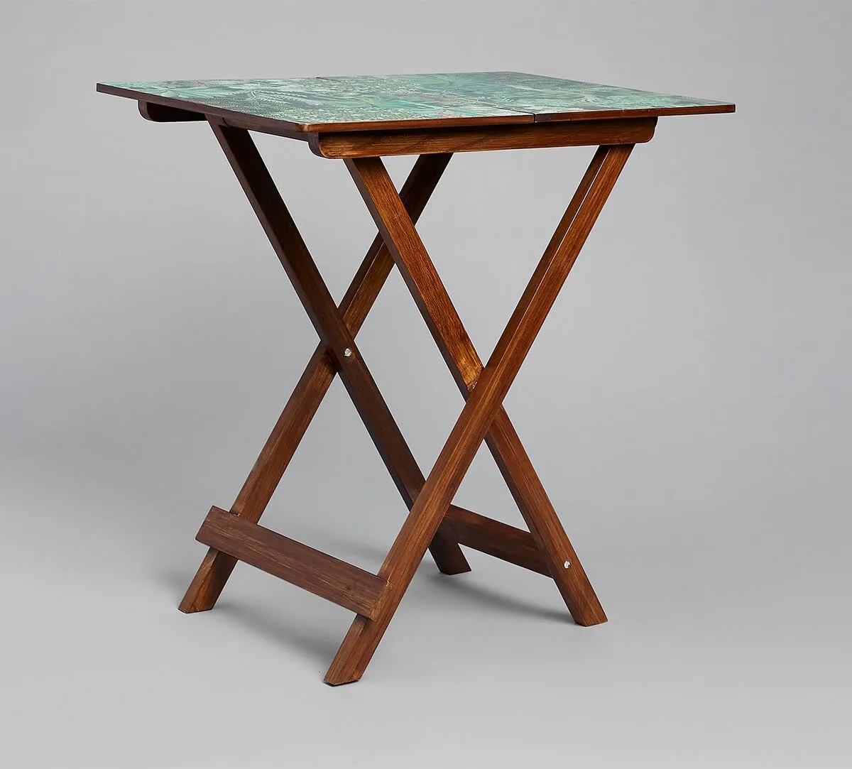 India Circus by Krsnaa Mehta Animalia Creations Wooden Stool End Table for Living Room, Bedroom,Small Space Furniture | Multi-Purpose Nightstand Coffee Folding Portable Sofa Bed Side Table