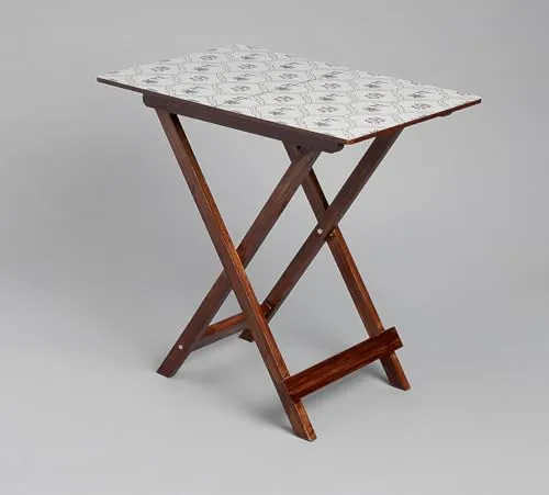 India Circus by Krsnaa Mehta Animalia Creations Wooden Stool End Table for Living Room, Bedroom,Small Space Furniture | Multi-Purpose Nightstand Coffee Folding Portable Sofa Bed Side Table