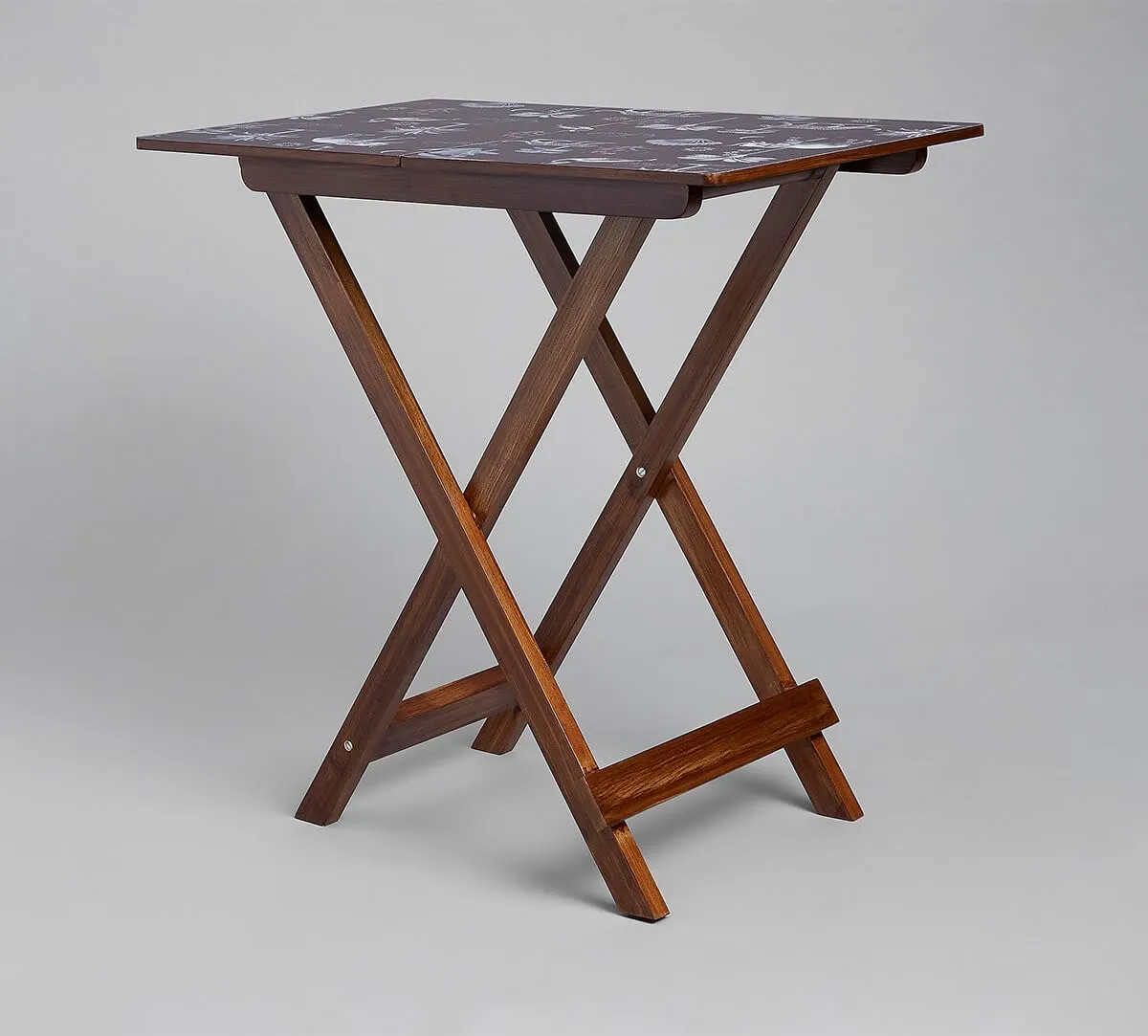 India Circus by Krsnaa Mehta Animalia Creations Wooden Stool End Table for Living Room, Bedroom,Small Space Furniture | Multi-Purpose Nightstand Coffee Folding Portable Sofa Bed Side Table