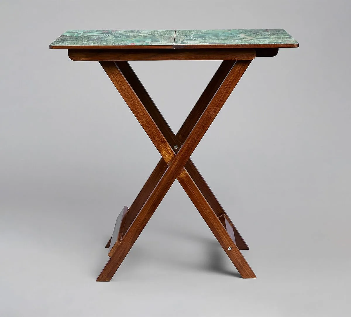 India Circus by Krsnaa Mehta Animalia Creations Wooden Stool End Table for Living Room, Bedroom,Small Space Furniture | Multi-Purpose Nightstand Coffee Folding Portable Sofa Bed Side Table