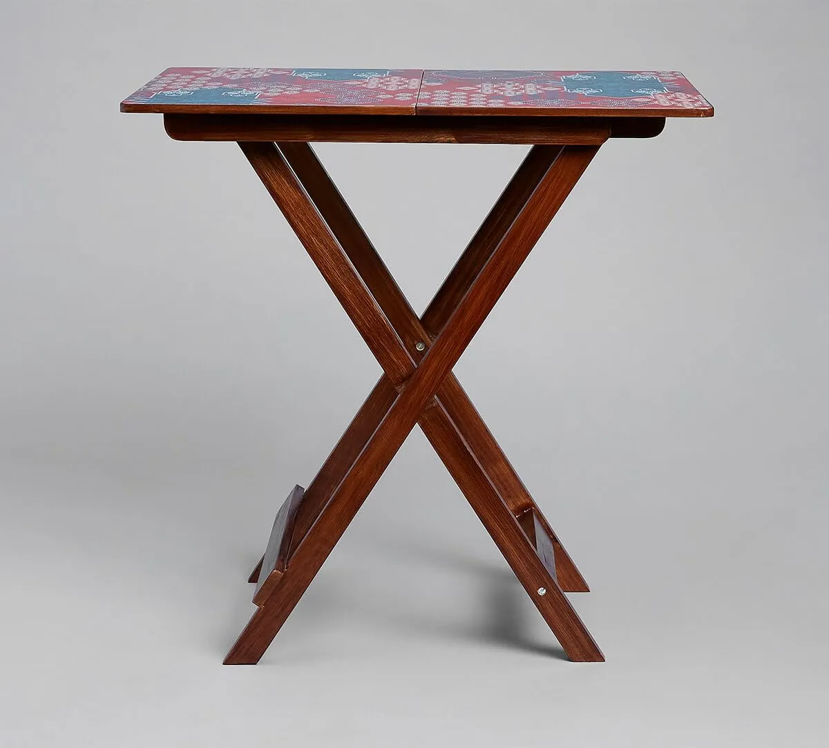 India Circus by Krsnaa Mehta Animalia Creations Wooden Stool End Table for Living Room, Bedroom,Small Space Furniture | Multi-Purpose Nightstand Coffee Folding Portable Sofa Bed Side Table