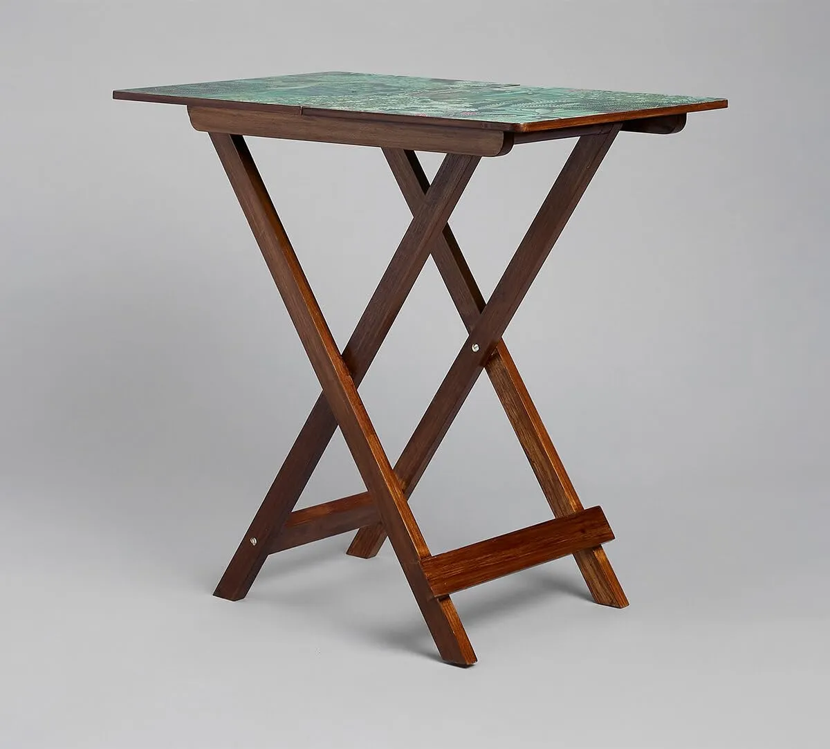 India Circus by Krsnaa Mehta Animalia Creations Wooden Stool End Table for Living Room, Bedroom,Small Space Furniture | Multi-Purpose Nightstand Coffee Folding Portable Sofa Bed Side Table