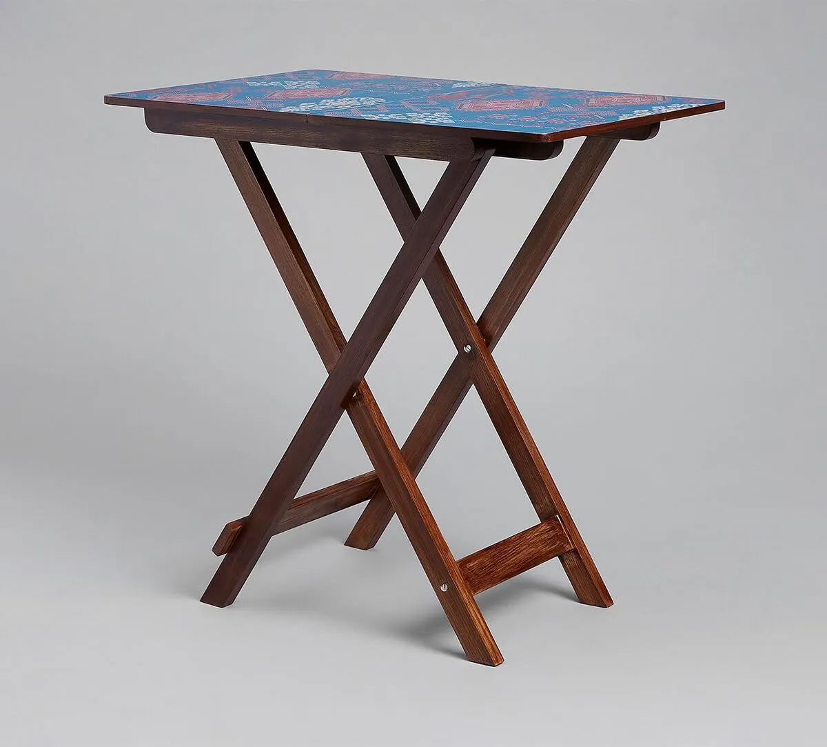 India Circus by Krsnaa Mehta Animalia Creations Wooden Stool End Table for Living Room, Bedroom,Small Space Furniture | Multi-Purpose Nightstand Coffee Folding Portable Sofa Bed Side Table
