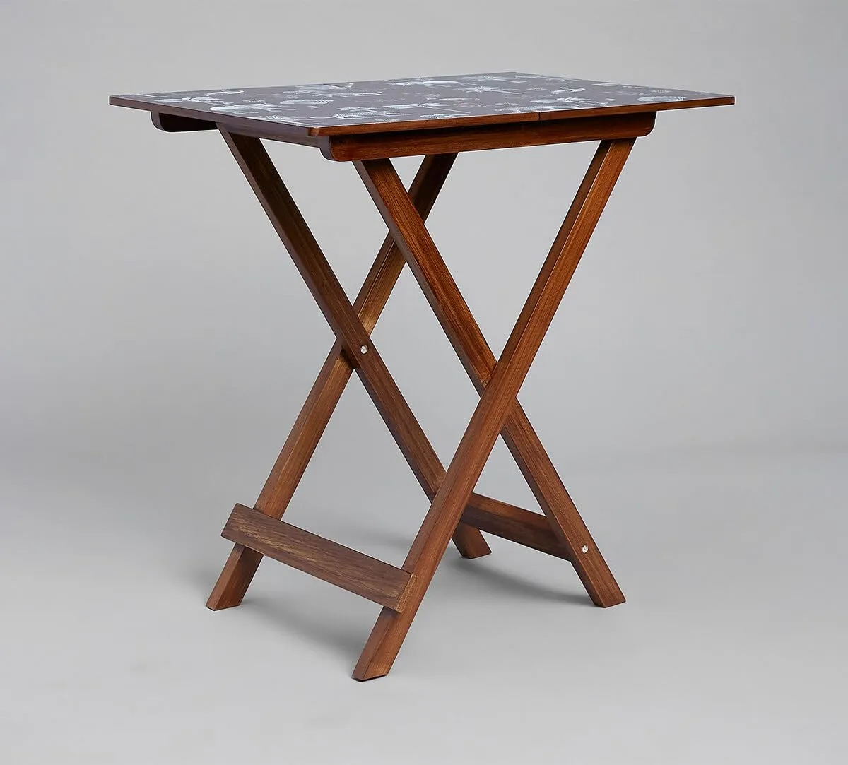 India Circus by Krsnaa Mehta Animalia Creations Wooden Stool End Table for Living Room, Bedroom,Small Space Furniture | Multi-Purpose Nightstand Coffee Folding Portable Sofa Bed Side Table