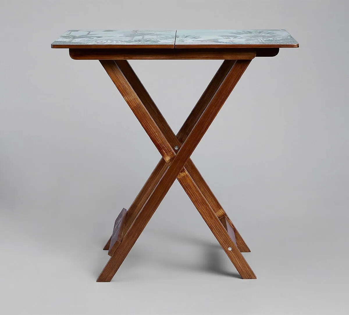 India Circus by Krsnaa Mehta Animalia Creations Wooden Stool End Table for Living Room, Bedroom,Small Space Furniture | Multi-Purpose Nightstand Coffee Folding Portable Sofa Bed Side Table