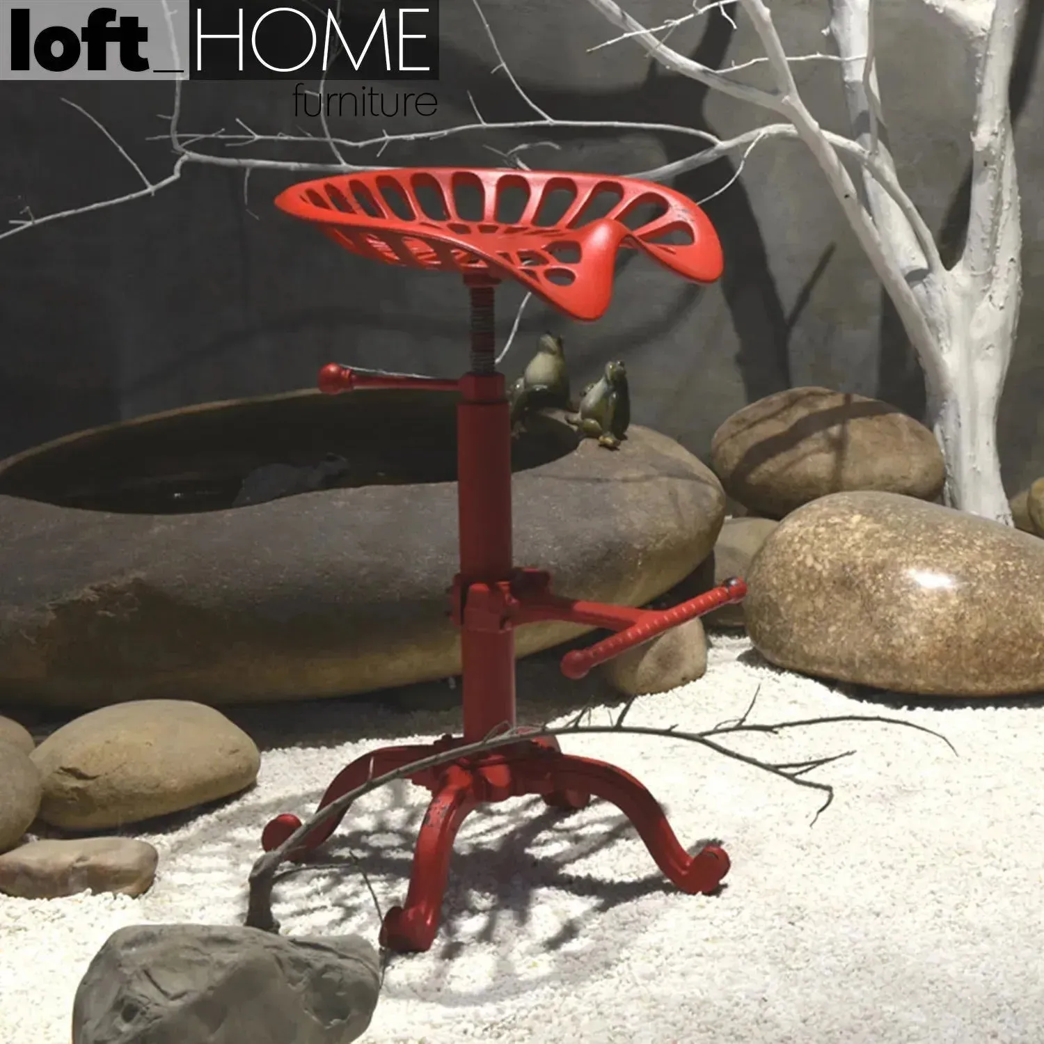 Industrial Steel Height Adjustable Stool DEWY