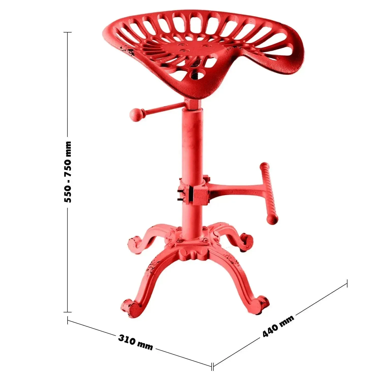 Industrial Steel Height Adjustable Stool DEWY