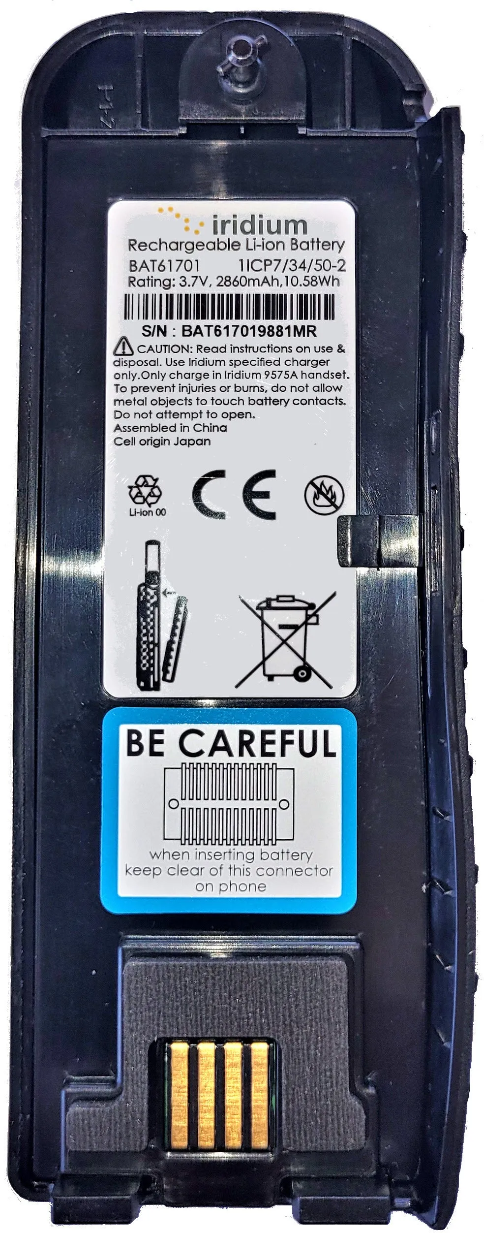 Iridium 9575A Bearcat Battery BAT61701 original OEM Iridium