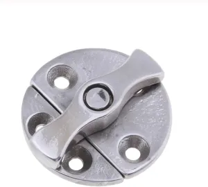 ISURE 316 Stainless Steel Boat Door Latch Catch Round Twist Lock Turning Locking 43mm