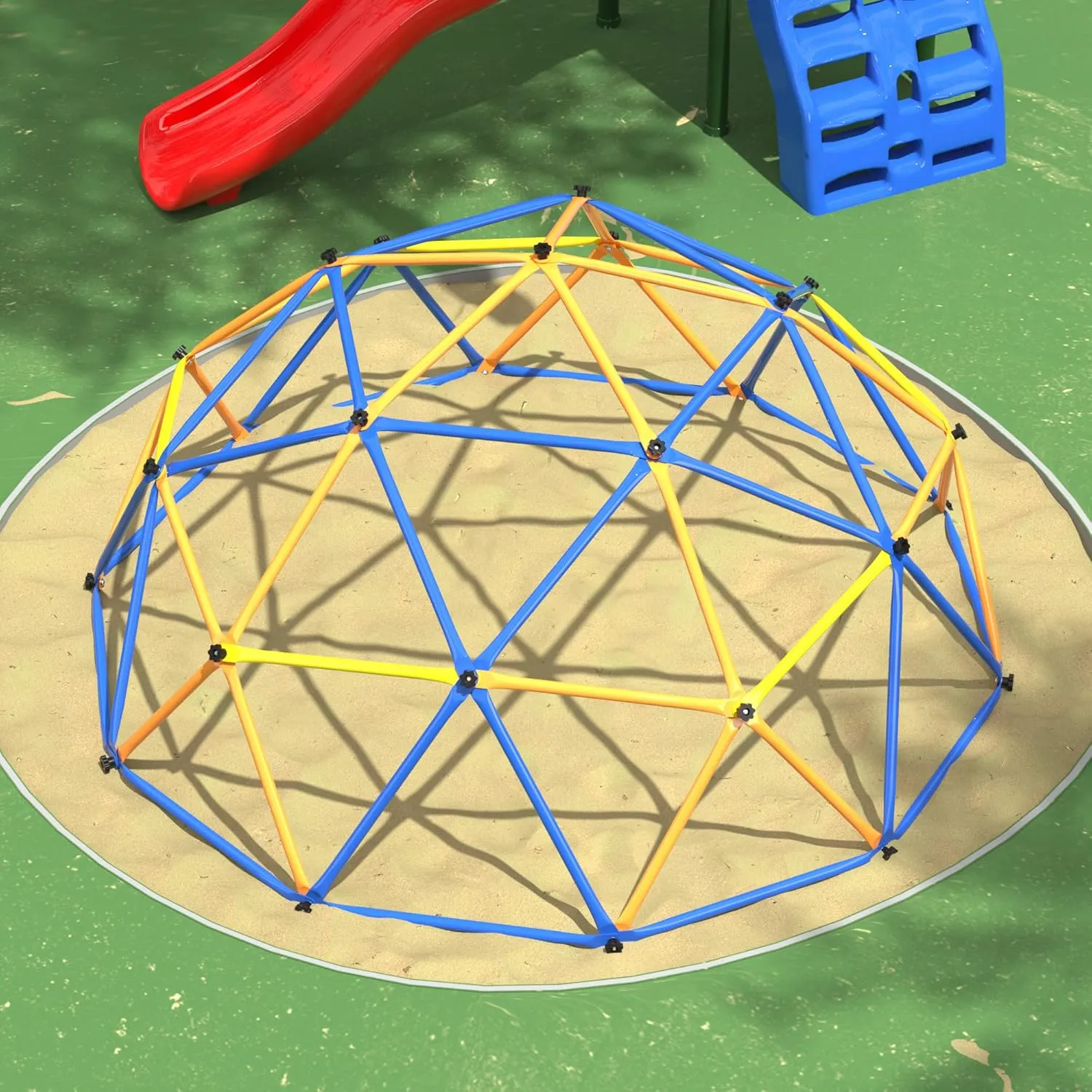 JAXPETY Climbing Dome for Kids 8-12, 10 FT Outdoor Jungle Gym for Kids Ages 4-8, Climbing Toys Play Equipment Backyard, Durable Play Structure 500 Lbs. Capacity