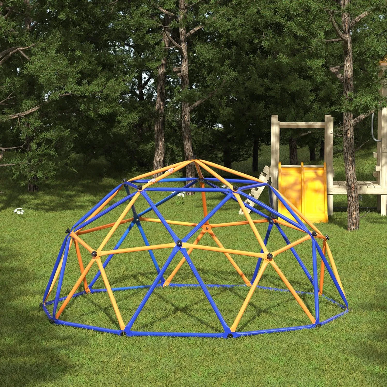 JAXPETY Climbing Dome for Kids 8-12, 10 FT Outdoor Jungle Gym for Kids Ages 4-8, Climbing Toys Play Equipment Backyard, Durable Play Structure 500 Lbs. Capacity