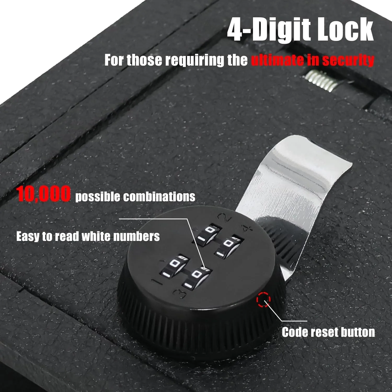 JIKE Center Console Gun Safe - Console Gun Vault Compatible with Ford F-150 2021-2024 (Not for 2025), Ford F-150 Lightning 2021-2024, 4 Digit Lock.