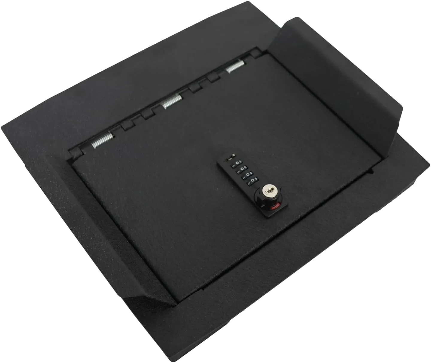 JIKE Center Console Gun Safe - Console Gun Vault Compatible with Ford F250 Super Duty 2023-2025, High Security Armrest Lock Box with 4-digit Lock with Password Retrieval Key