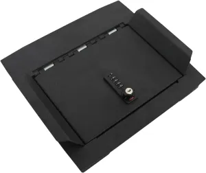 JIKE Center Console Gun Safe - Console Gun Vault Compatible with Ford F250 Super Duty 2023-2025, High Security Armrest Lock Box with 4-digit Lock with Password Retrieval Key