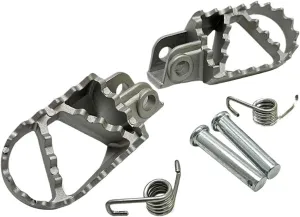 Jininglijindianzi Motorcycle Footrests Foot Peg Aluminum Front Footrests Pedals Compatible With SX 125150 250 SXF XC 250 EXC 450 Motocross Pit Dirt Bike, Silver