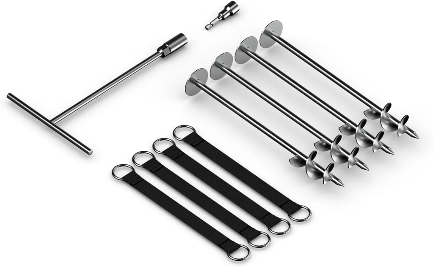 Jumpflex Trampoline Anchor Kit PRO, Heavy Duty Ground Anchoring Metal Stakes Set