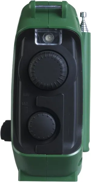 Kaito KA500IP-GRN Voyager Solar/Dynamo AM/FM/SW NOAA Weather Radio with Alert and Cell Phone Charger, Green