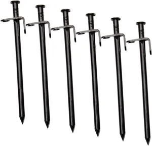 KESYOO 6pcs Heavy Duty Tent Stakes Outdoor Camping Pegs Ends for Secure Canopy Anchoring Metal Ground Pegs for Tents and Tarps Portable and Strong Fixing Stakes