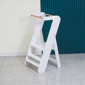 Ketu Foldable Toddler Step Stool in White