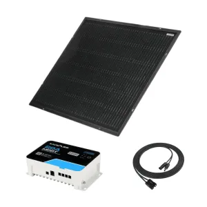 KickAss 80W Ultra Slim Fixed Glass Solar Panel   20A MPPT Solar Charge Controller Bundle