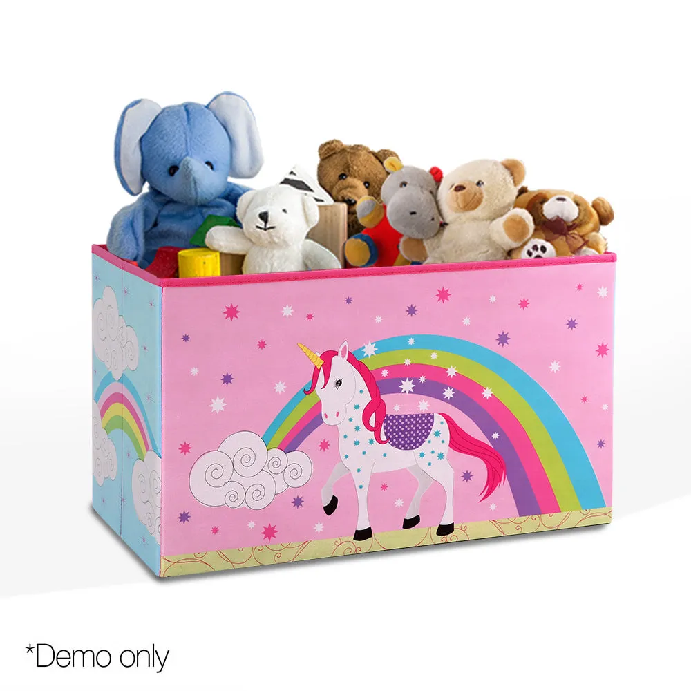 Kids Ready-made selection Box Foldable - Pink Storage Urgent sale Toy / Unicorn