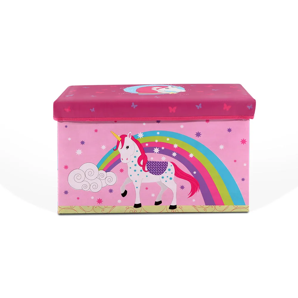 Kids Ready-made selection Box Foldable - Pink Storage Urgent sale Toy / Unicorn