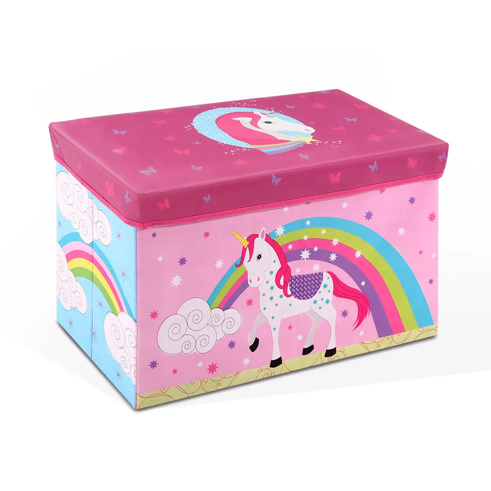 Kids Ready-made selection Box Foldable - Pink Storage Urgent sale Toy / Unicorn
