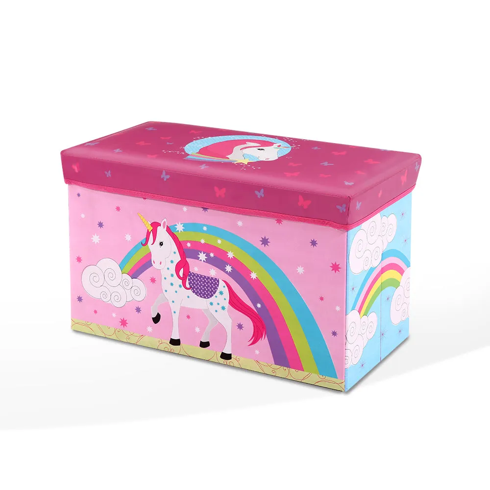 Kids Ready-made selection Box Foldable - Pink Storage Urgent sale Toy / Unicorn