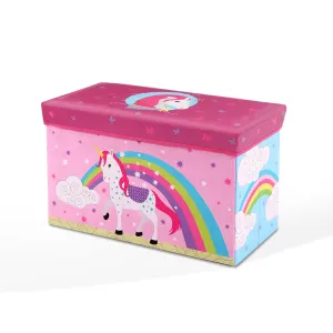 Kids Ready-made selection Box Foldable - Pink Storage Urgent sale Toy / Unicorn