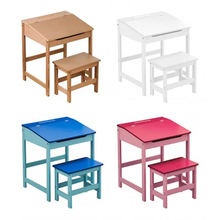 Kids Robust & Compact Desk with Stool and Storage | Pink | 3-8 Years