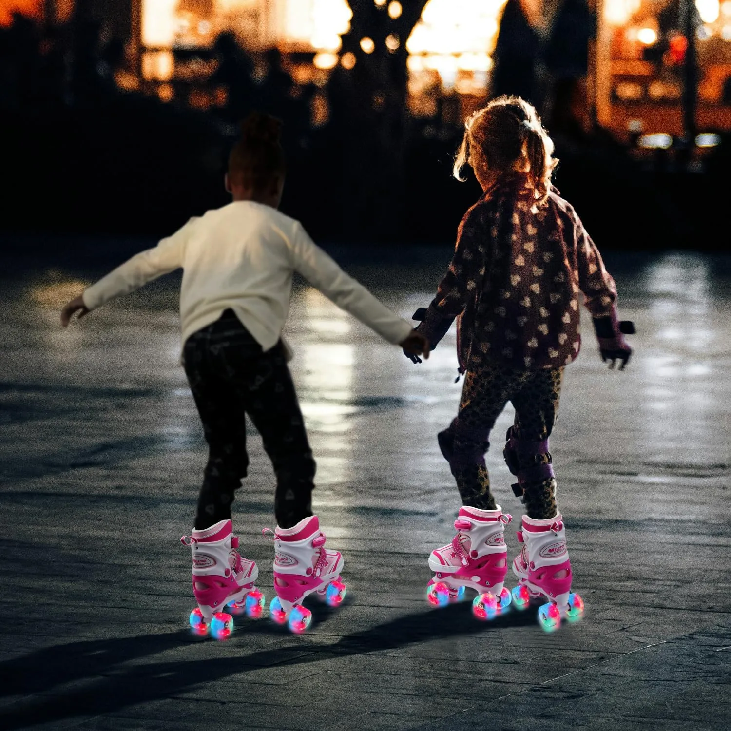 Kids Roller Skates for Boys Girls, 4 Size Adjustable Kids Rollerskates with Light Up Wheels Roller Skates for Boys Girls Ages 5-8 8-12