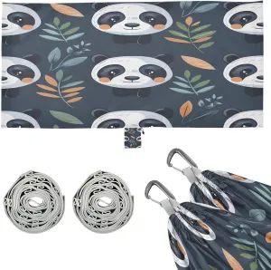 Kigai Cute Panda Camping Hammock Durable & Portable Travel Hammock Holds 330lbs with Tree Strapsm, Pocket, Camping Accessories