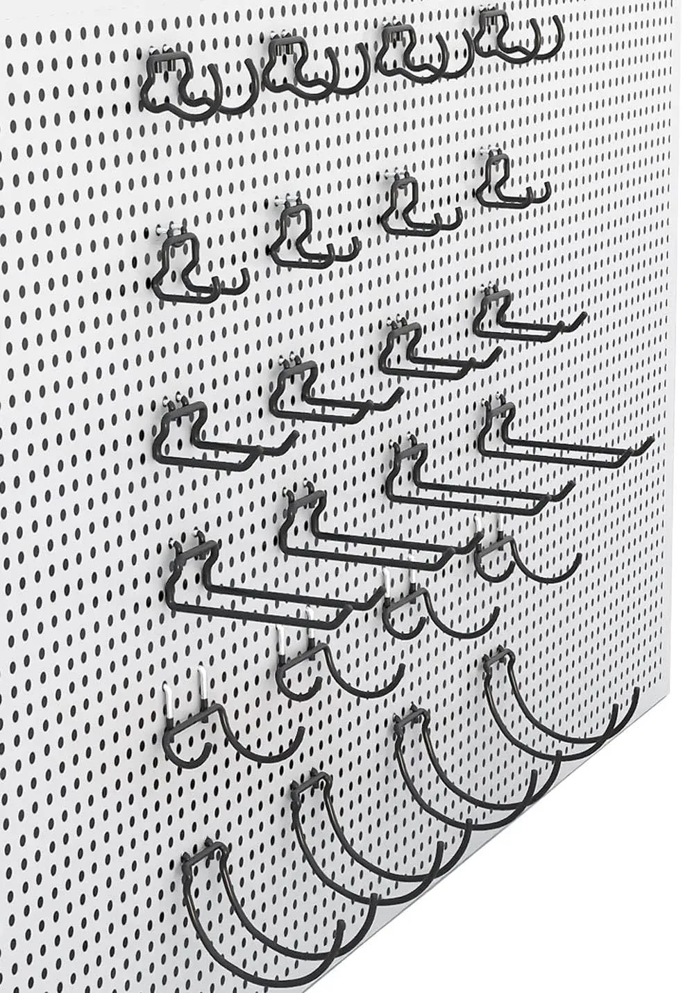 KINOMI 24 Pack Pegboard Hooks Heavy Duty Pegboard Drill Holder Power Tool Holder, Value Set, Large Pegboard Accessories and Hooks for Tools, Power Drills, Art and Craft Supplies etc