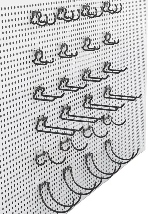 KINOMI 24 Pack Pegboard Hooks Heavy Duty Pegboard Drill Holder Power Tool Holder, Value Set, Large Pegboard Accessories and Hooks for Tools, Power Drills, Art and Craft Supplies etc