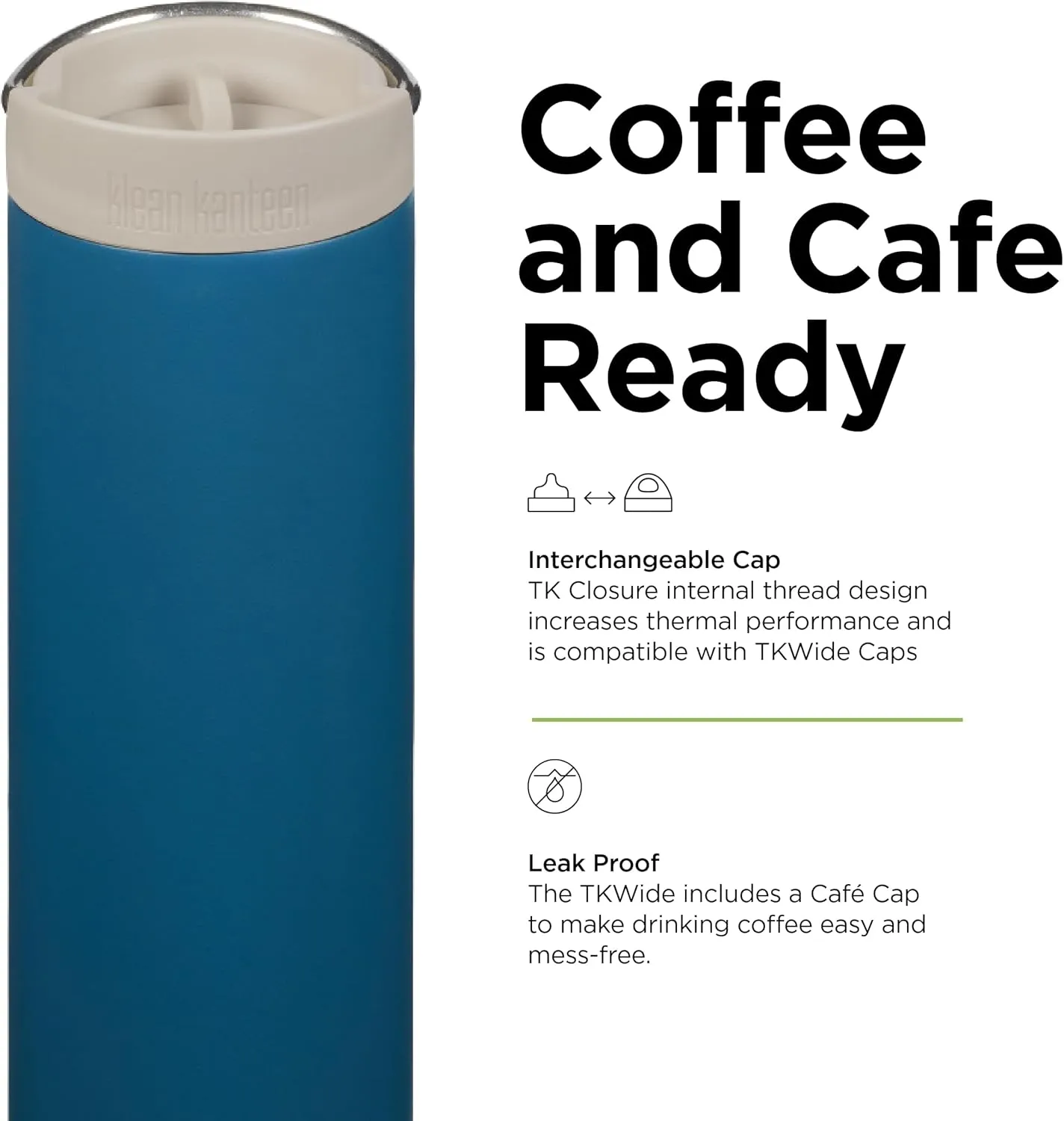 Klean Kanteen 20oz TKWide Insulated Coffee Tumbler with Café Cap - Corsair