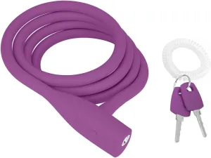 KNOG Party Coil Cable Key Lock, Grape, 10mm x 1.35m