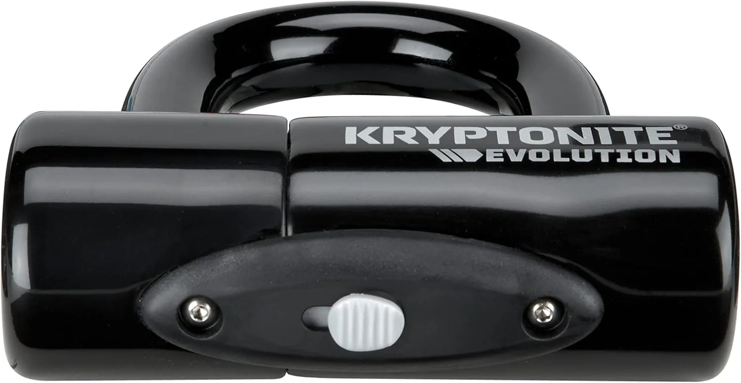 Kryptonite Evolution Bike Disc Lock, Small U-Lock 14mm Shackle with Keys, Heavy Duty Anti-Theft Bicycle Lock, High Security Mini for Powersports Motorcycles E-Bikes Scooters