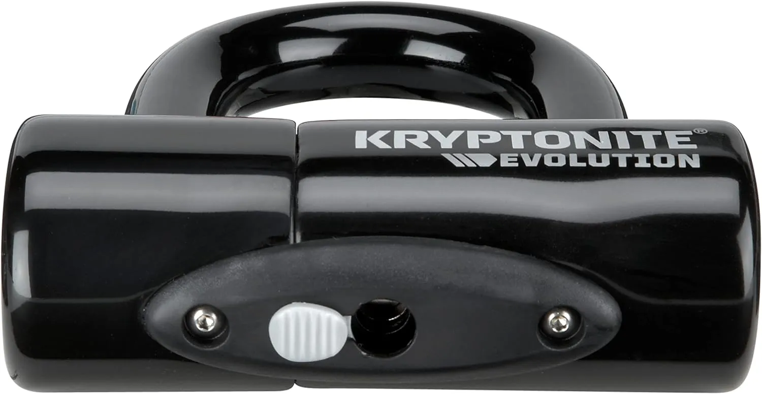 Kryptonite Evolution Bike Disc Lock, Small U-Lock 14mm Shackle with Keys, Heavy Duty Anti-Theft Bicycle Lock, High Security Mini for Powersports Motorcycles E-Bikes Scooters