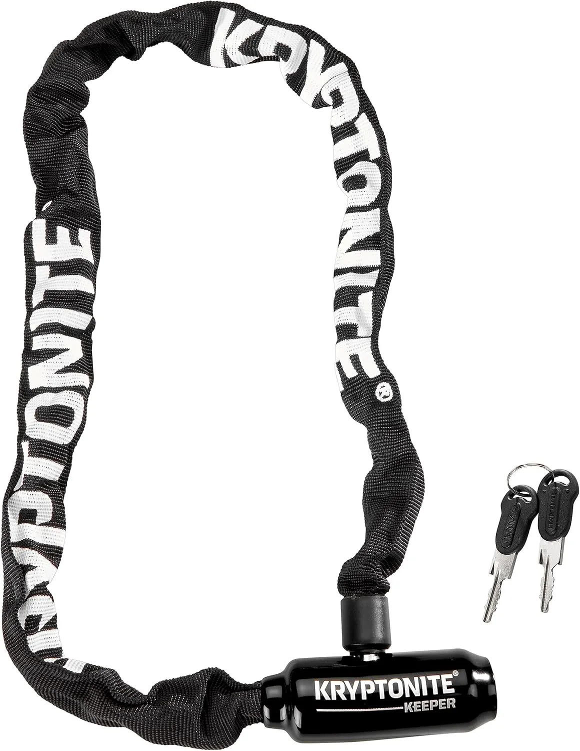 Kryptonite Keeper 585 Bike Chain Lock, 2.7 Feet Long Heavy Duty Anti-Theft Bicycle Chain Lock with Keys for Bike, Motorcycle, Scooter, Bicycle, Door, Gate, Fence,Black