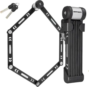 Kryptonite Kryptolok 610 S Folding Bike Lock, Compact Lightweight High Security Anti-Theft Foldable Bicycle Lock with 2 Keys and Mount for E-Bikes Scooter Road Mountain Bikes, 100cm (39 in),Black