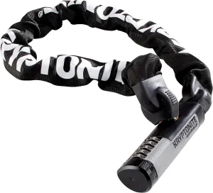 Kryptonite Kryptolok 990 Combo Bike Chain Lock, 3 Feet Long Heavy Duty Anti-Theft Sold Secure Gold Bicycle Chain Lock, 5-Digit Resettable Combination Lock for E-Bike Scooter Road Mountain Bikes